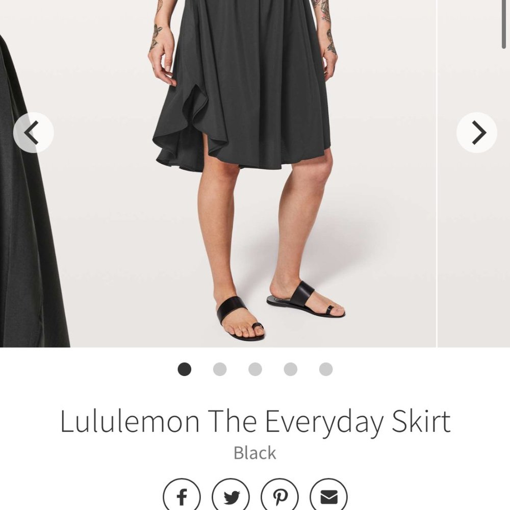 NWOT Lululemon Black Everday Skirt